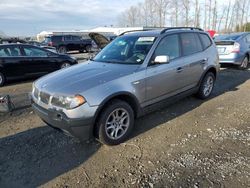 BMW x3 salvage cars for sale: 2005 BMW X3 2.5I