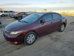 Salvage cars for sale from Copart Wichita, KS: 2012 Honda Civic LX