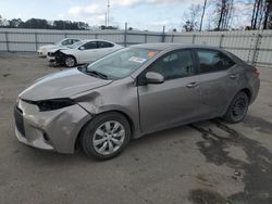 Salvage cars for sale from Copart Dunn, NC: 2016 Toyota Corolla L