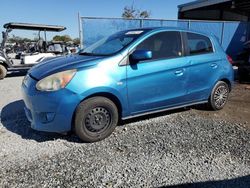 Mitsubishi Mirage salvage cars for sale: 2015 Mitsubishi Mirage DE