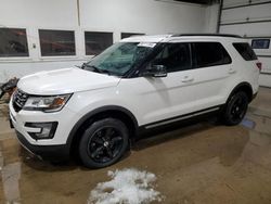 Ford Explorer salvage cars for sale: 2017 Ford Explorer XLT