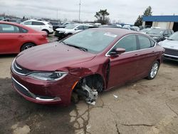 2015 Chrysler 200 Limited en venta en Woodhaven, MI