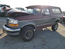 Ford Bronco salvage cars for sale: 1993 Ford Bronco U100