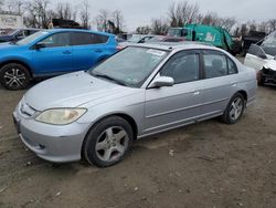 Honda Civic salvage cars for sale: 2005 Honda Civic EX