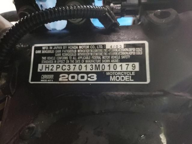 2003 Honda CBR600 RR