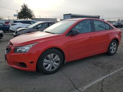 Chevrolet Cruze salvage cars for sale: 2014 Chevrolet Cruze LS