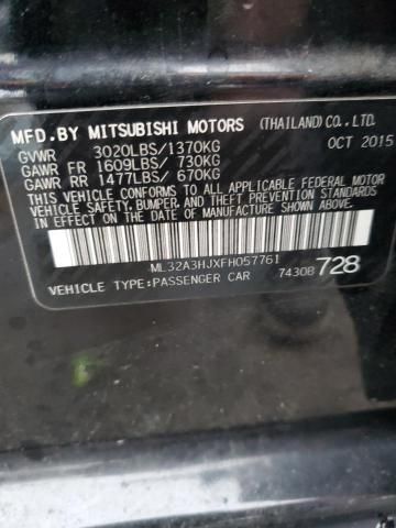 2015 Mitsubishi Mirage DE