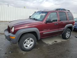 Jeep salvage cars for sale: 2002 Jeep Liberty Sport