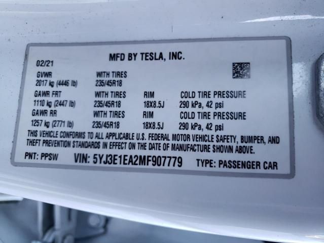 2021 Tesla Model 3