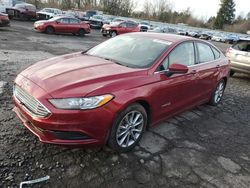 Salvage cars for sale from Copart Portland, OR: 2017 Ford Fusion SE Hybrid