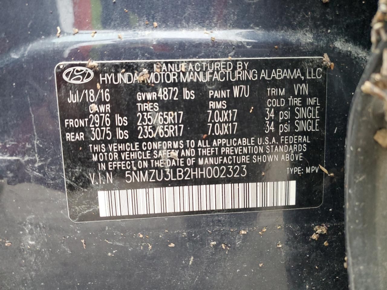 2017 Hyundai Santa fe Sport