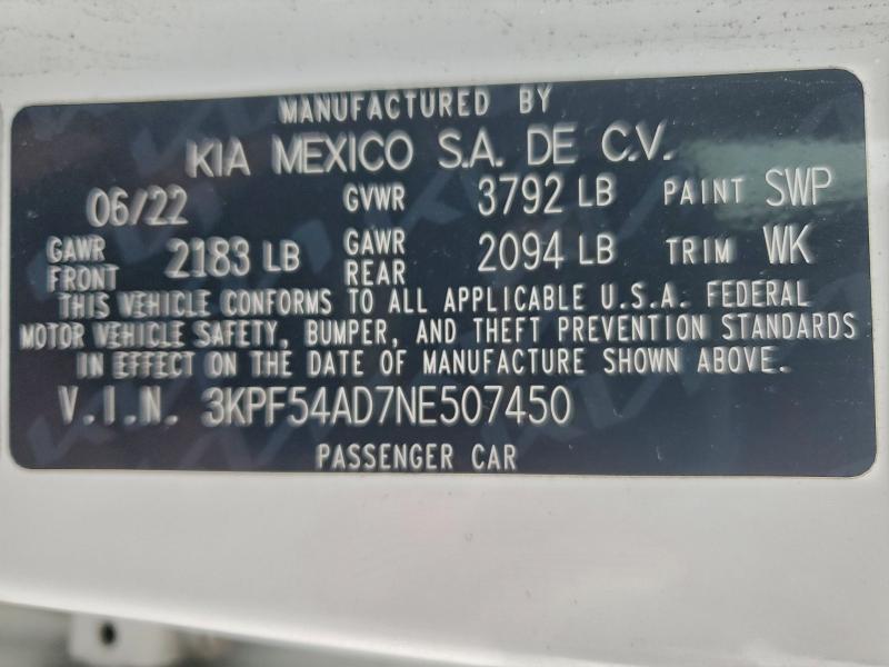 2022 KIA Forte gt Line