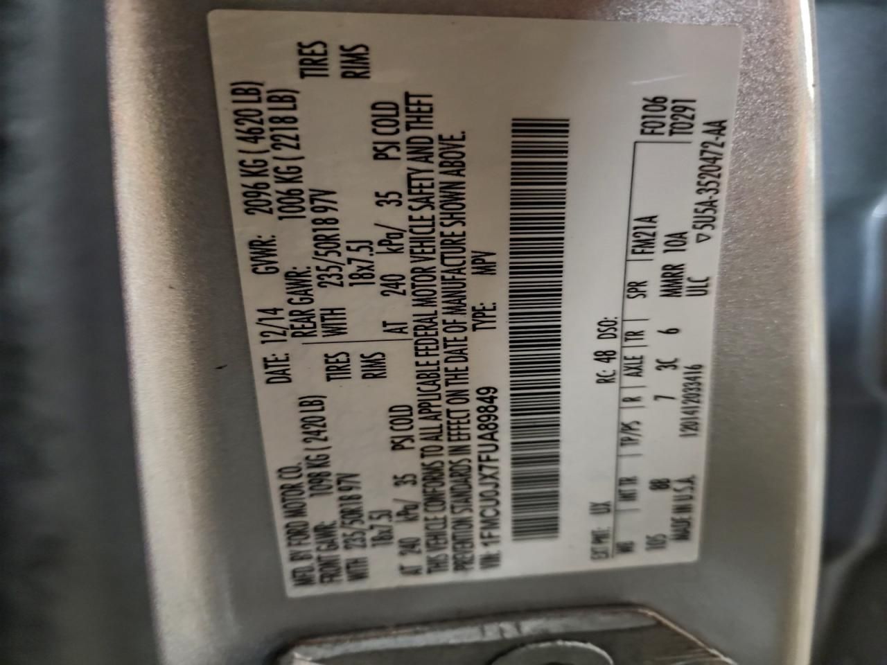 2015 Ford Escape Titanium