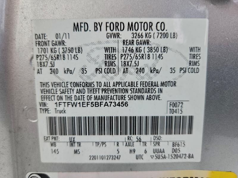 2011 Ford F150 Supercrew