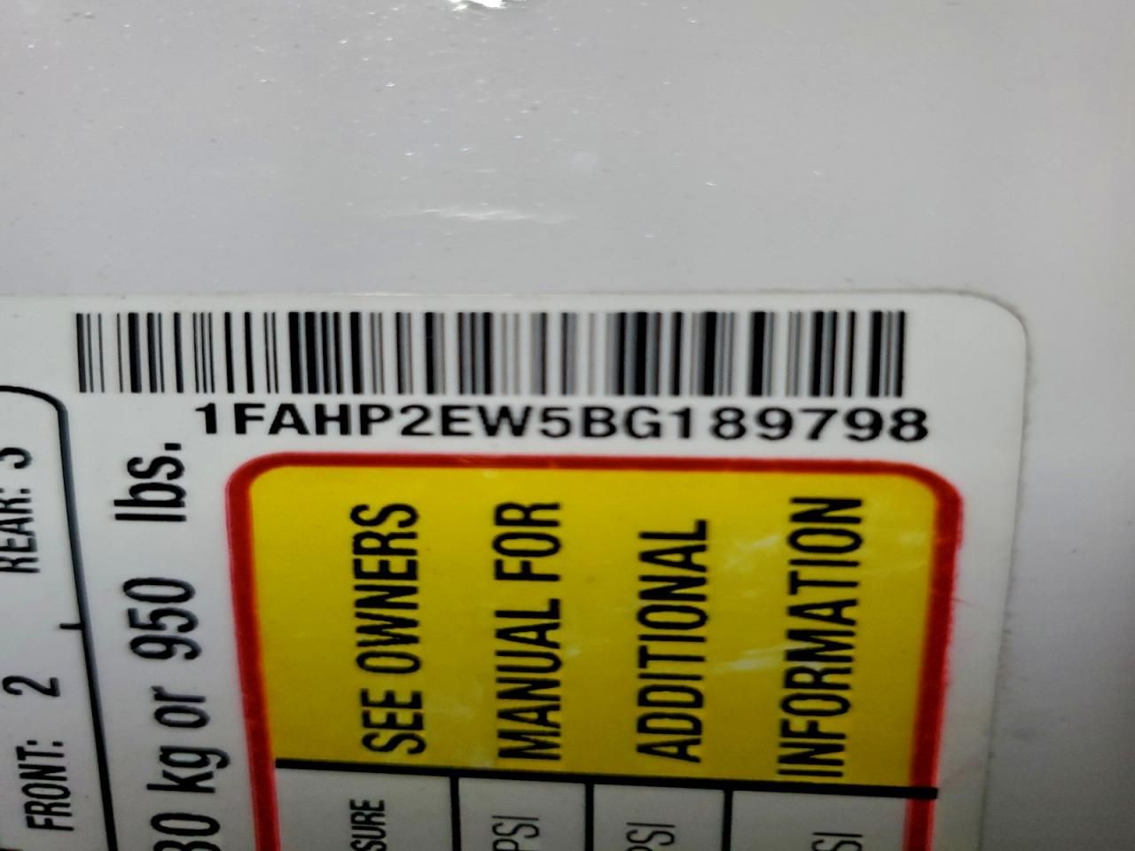 2011 Ford Taurus sel