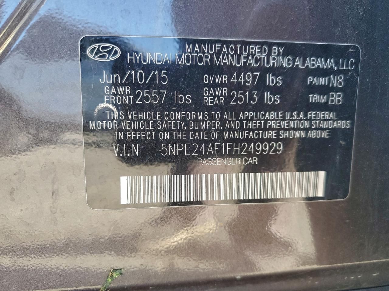 2015 Hyundai Sonata se