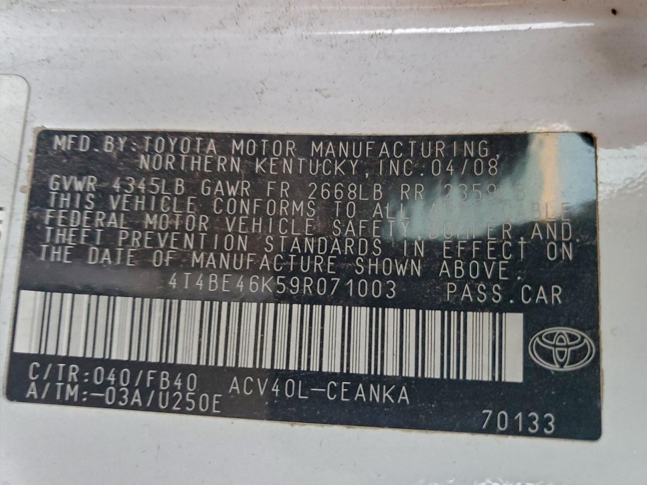2009 Toyota Camry Base
