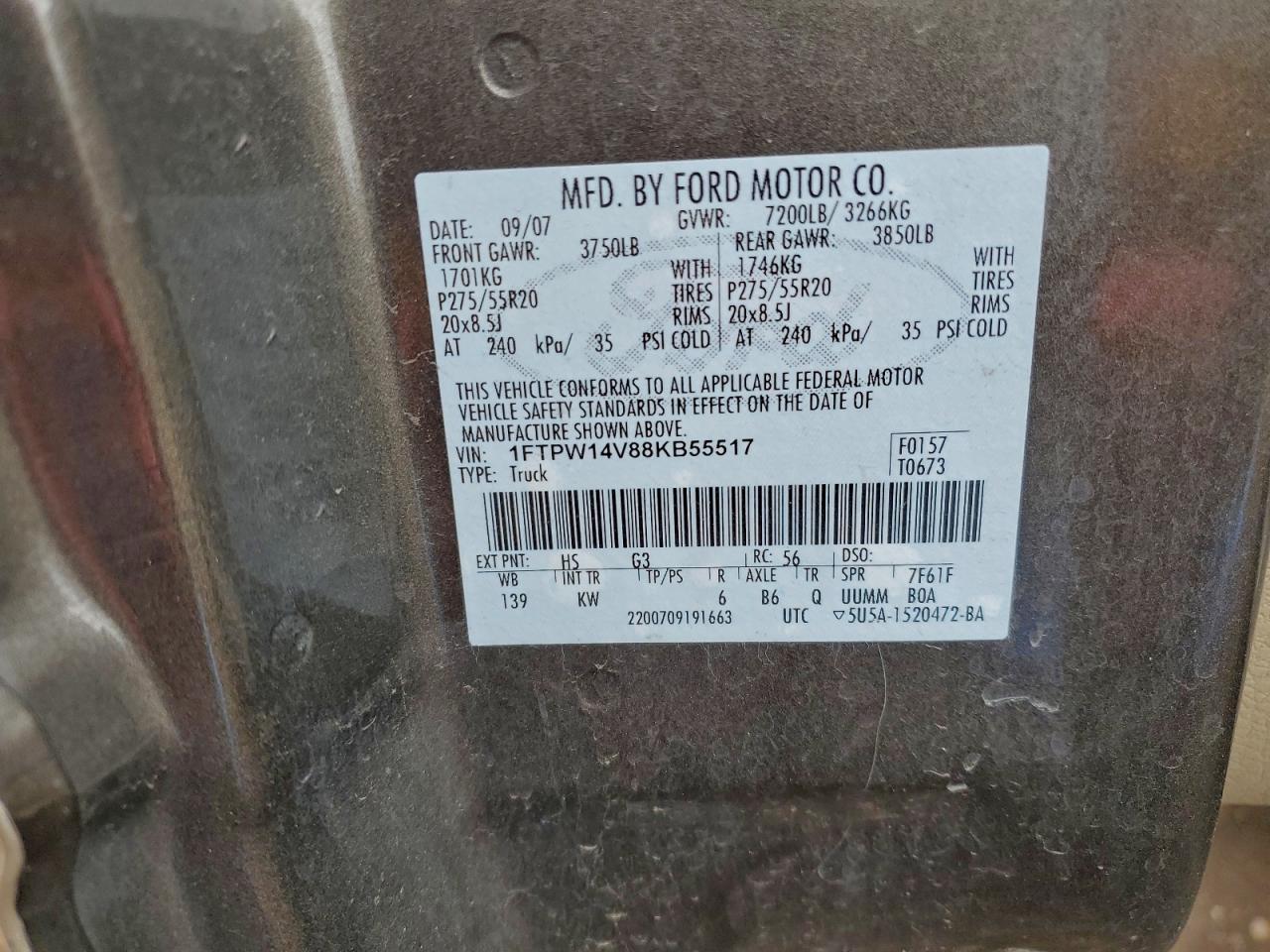 2008 Ford F150 Supercrew