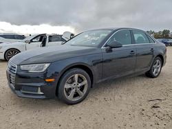 Salvage cars for sale from Copart Houston, TX: 2019 Audi A4 Premium