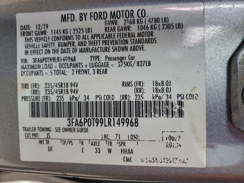 2020 Ford Fusion se