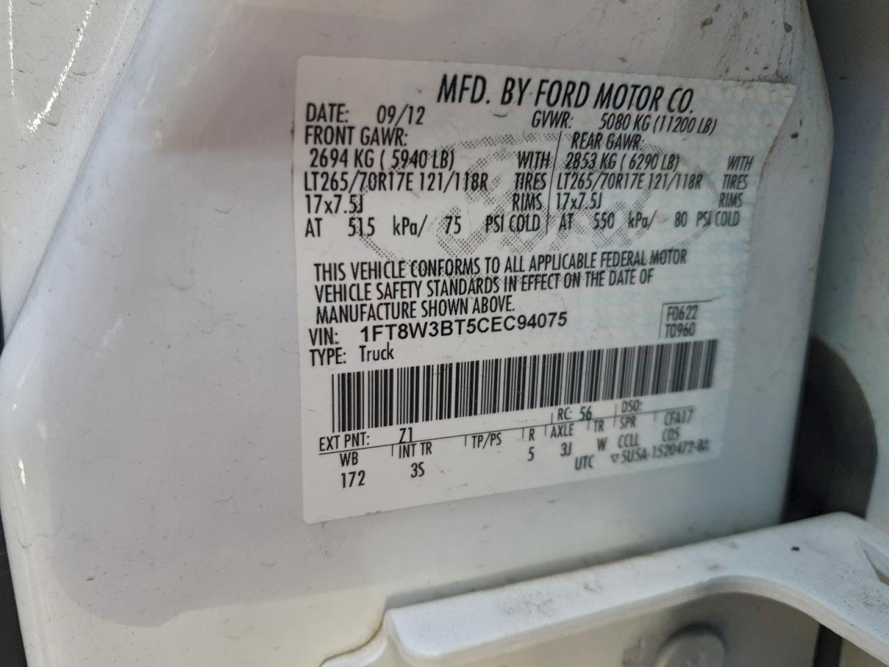 2012 Ford F350 Super Duty