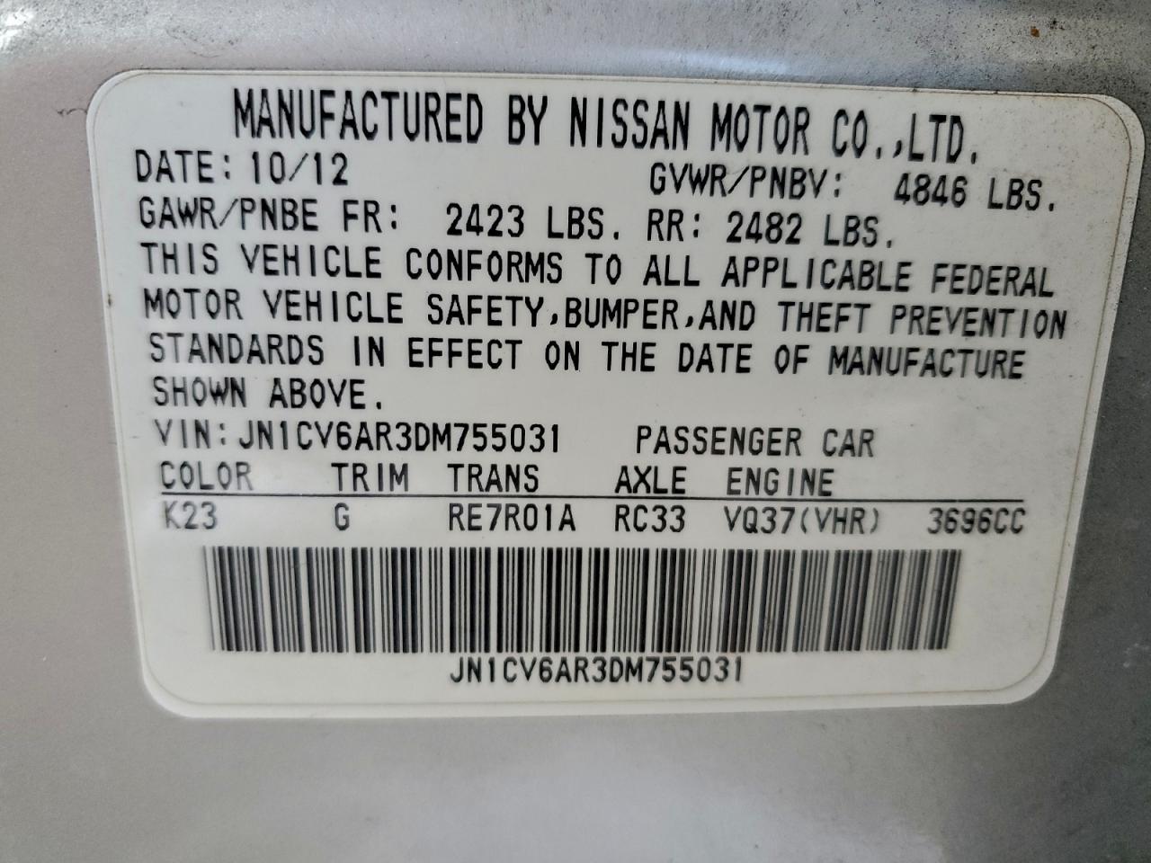 2013 Infiniti G37
