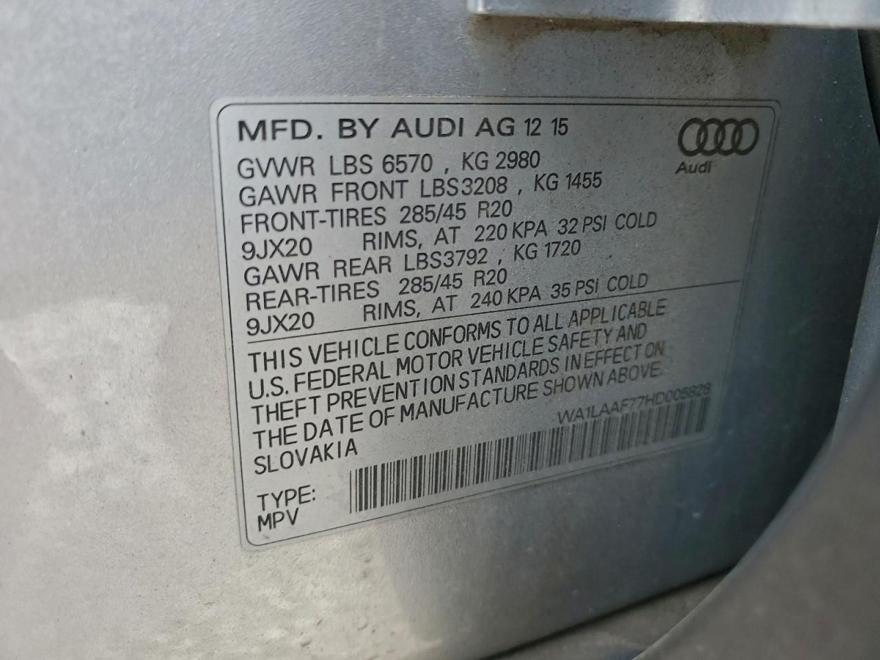 2017 Audi Q7 Premium Plus