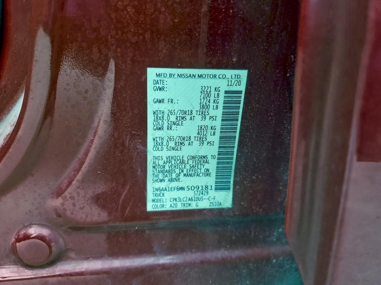 2021 Nissan Titan sv