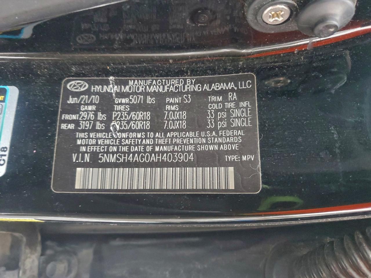 2010 Hyundai Santa fe se