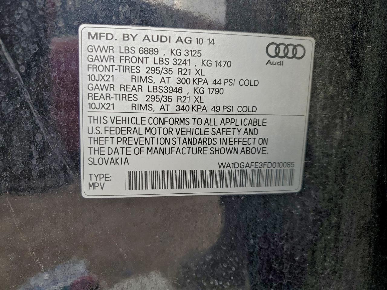 2015 Audi Q7 Prestige