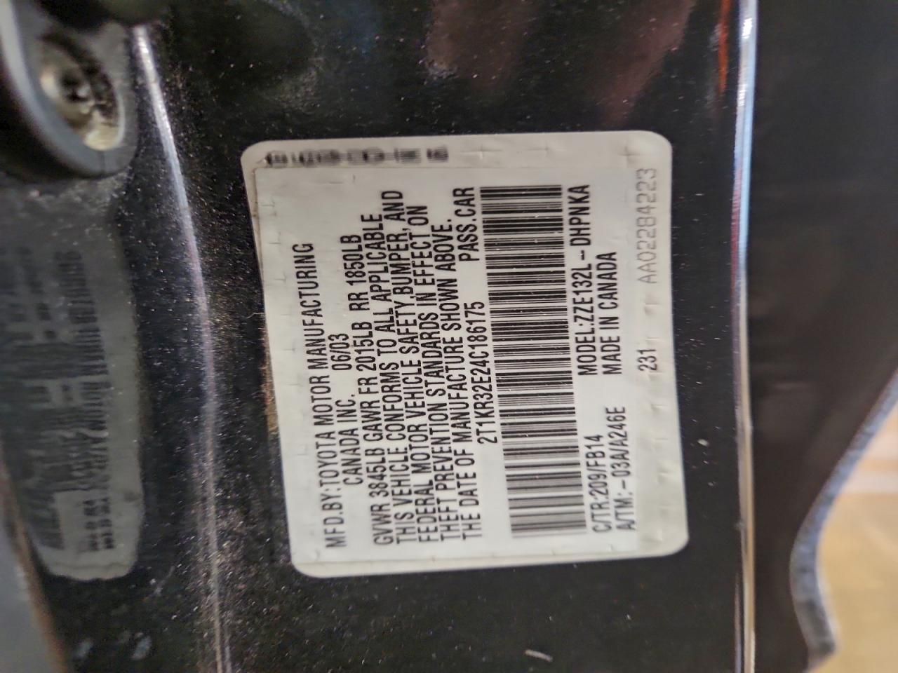 2004 Toyota Corolla Matrix xr