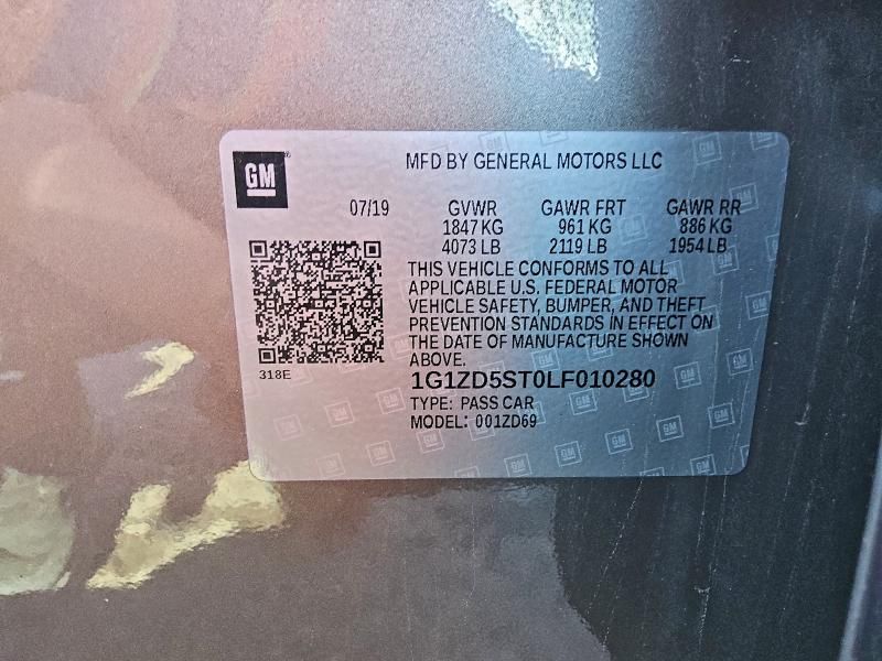 2020 Chevrolet Malibu lt