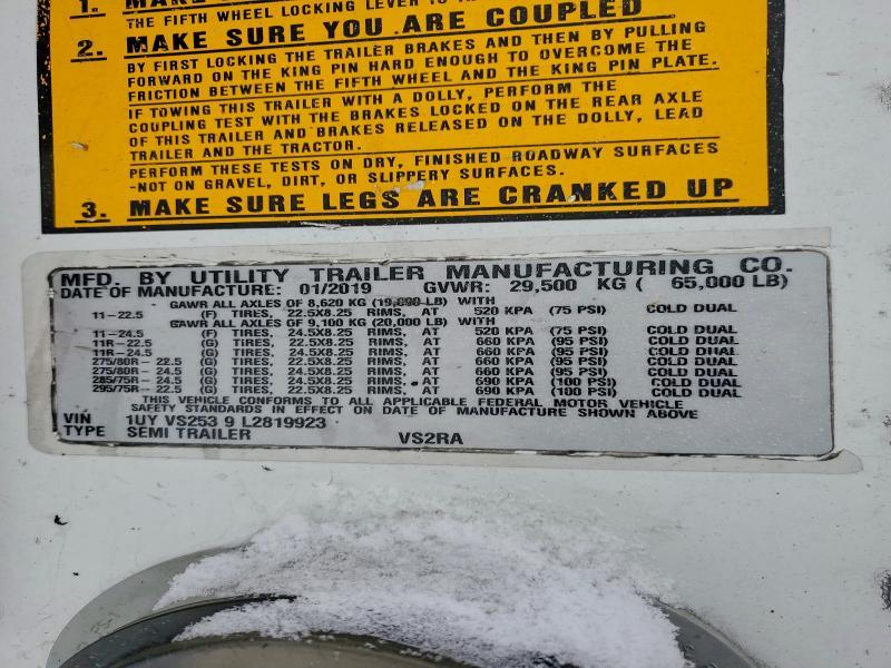 2020 Utility Trailer Vsra Reefe