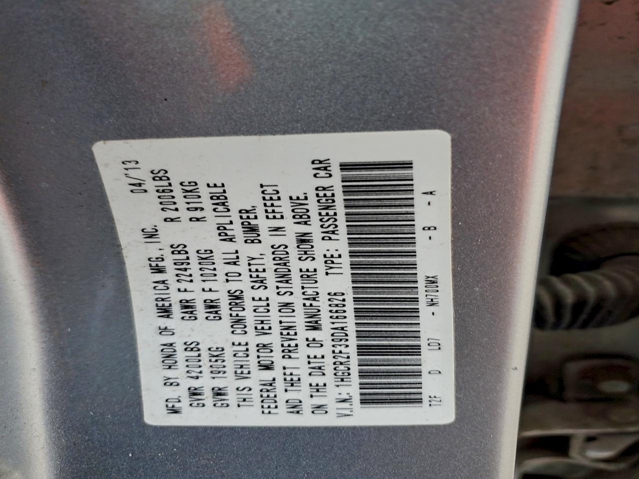 2013 Honda Accord lx