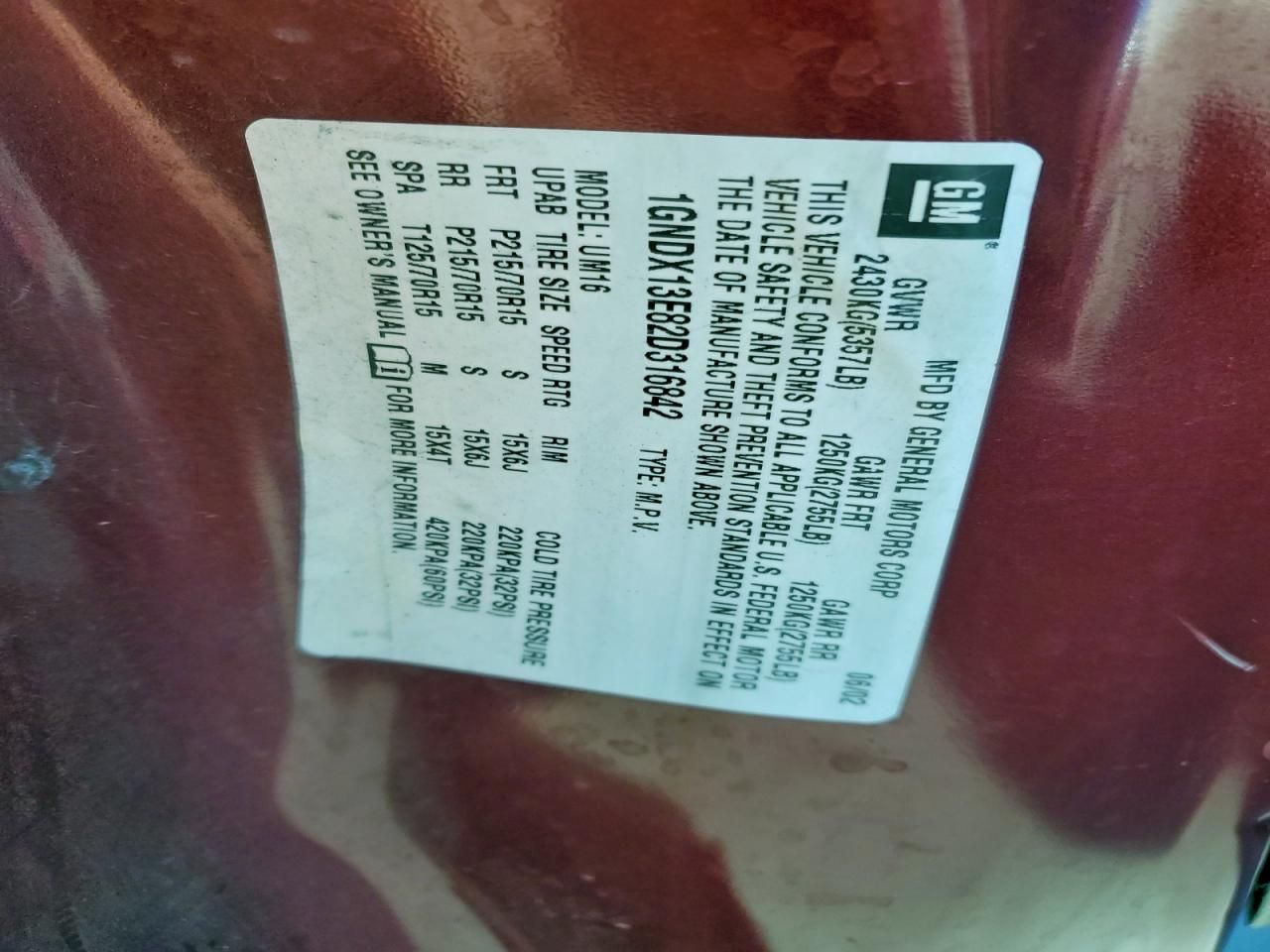 2002 Chevrolet Venture Luxury