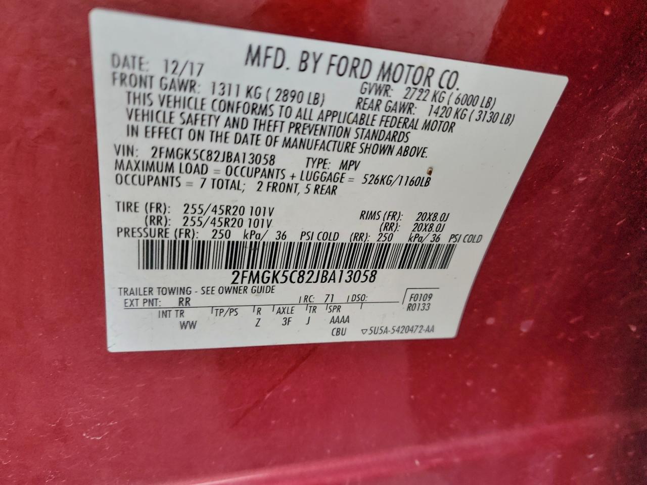 2018 Ford Flex sel