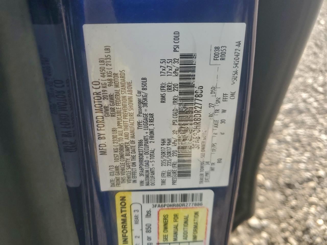2013 Ford Fusion se