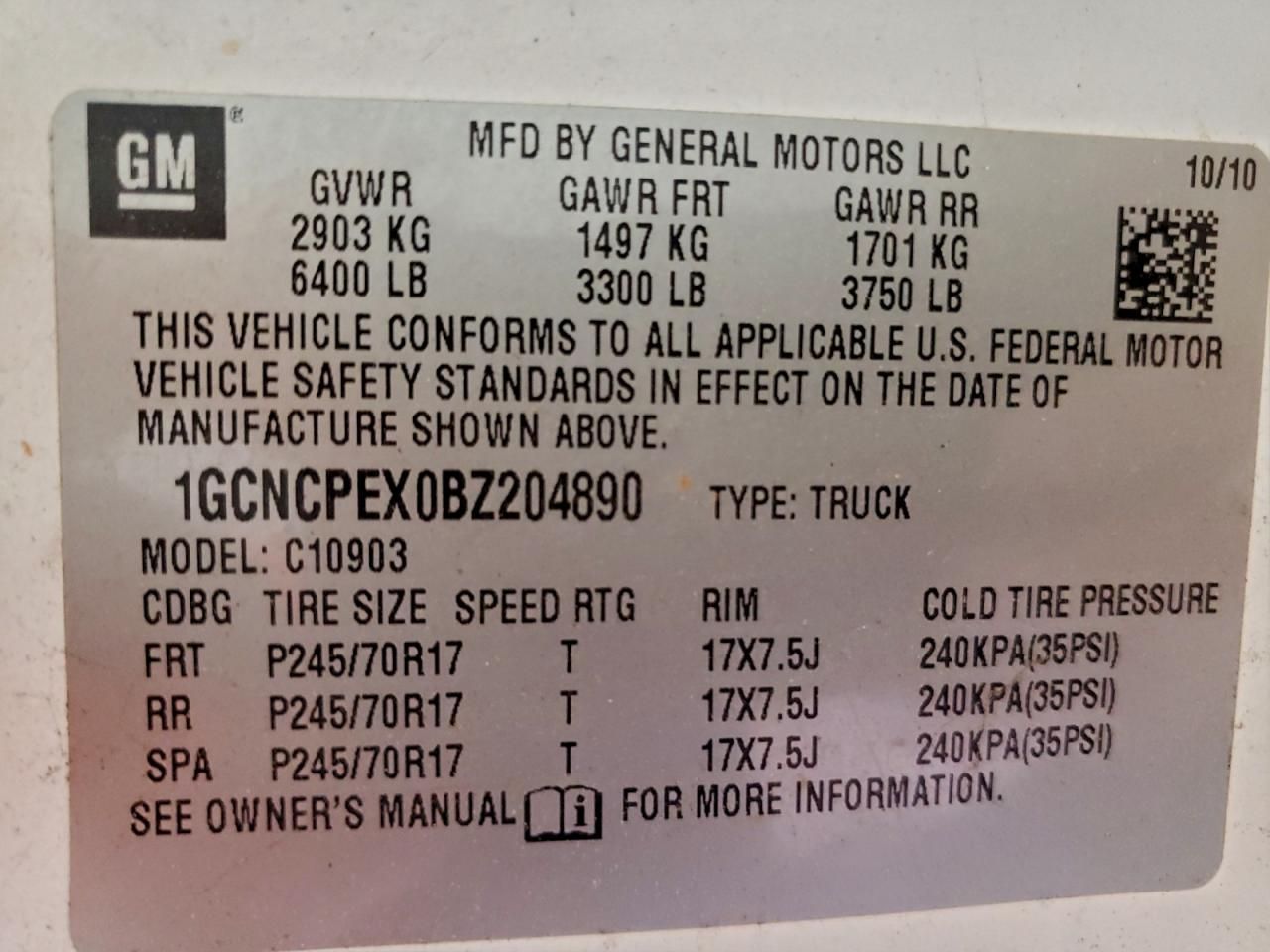 2011 Chevrolet Silverado C1500