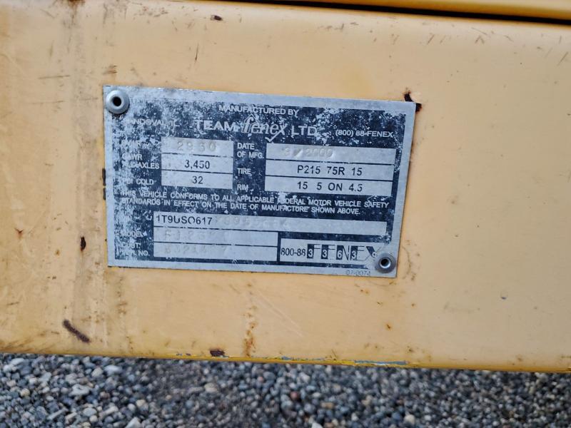 2000 Fenx 2000 Team Fenex F123KP Manhole Support Trailer