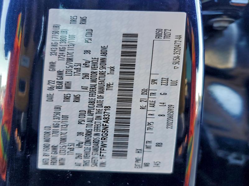 2022 Ford F150 Raptor