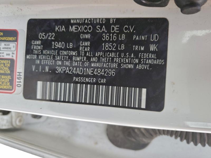 2022 KIA Rio lx