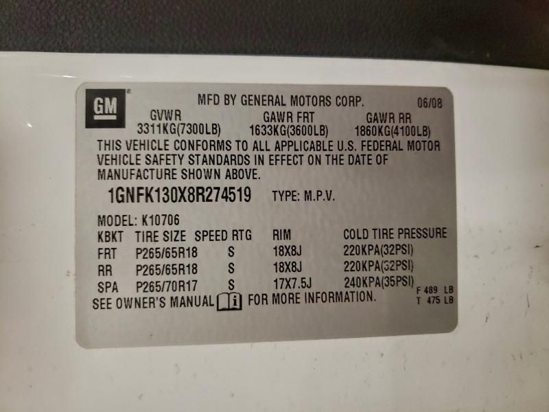 2008 Chevrolet Tahoe K1500