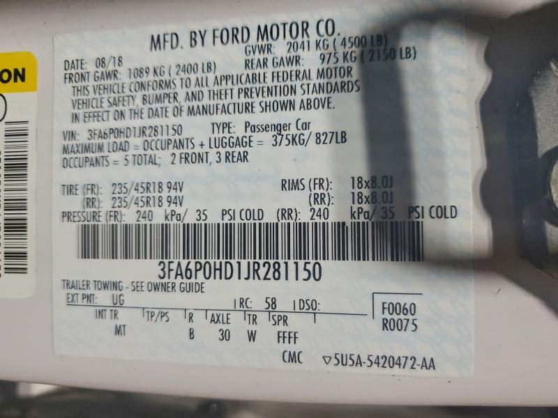 2018 Ford Fusion se