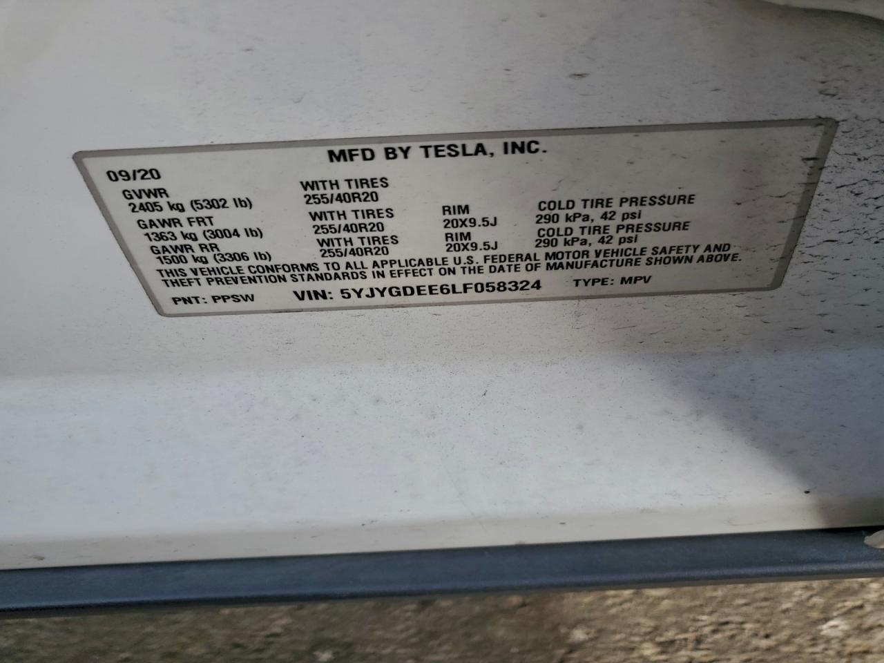 2020 Tesla Model y