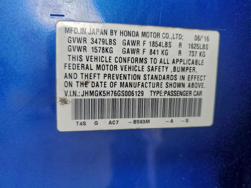 2016 Honda Fit ex