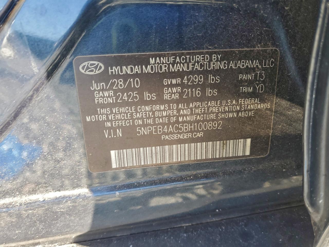2011 Hyundai Sonata gls