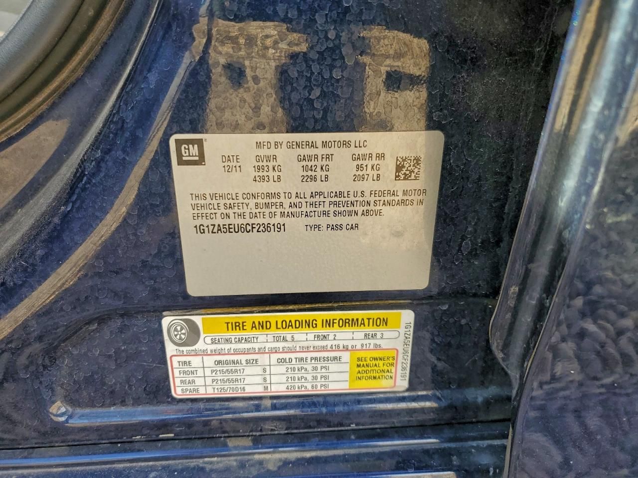 2012 Chevrolet Malibu ls