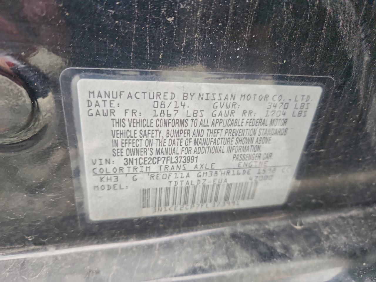 2015 Nissan Versa Note s