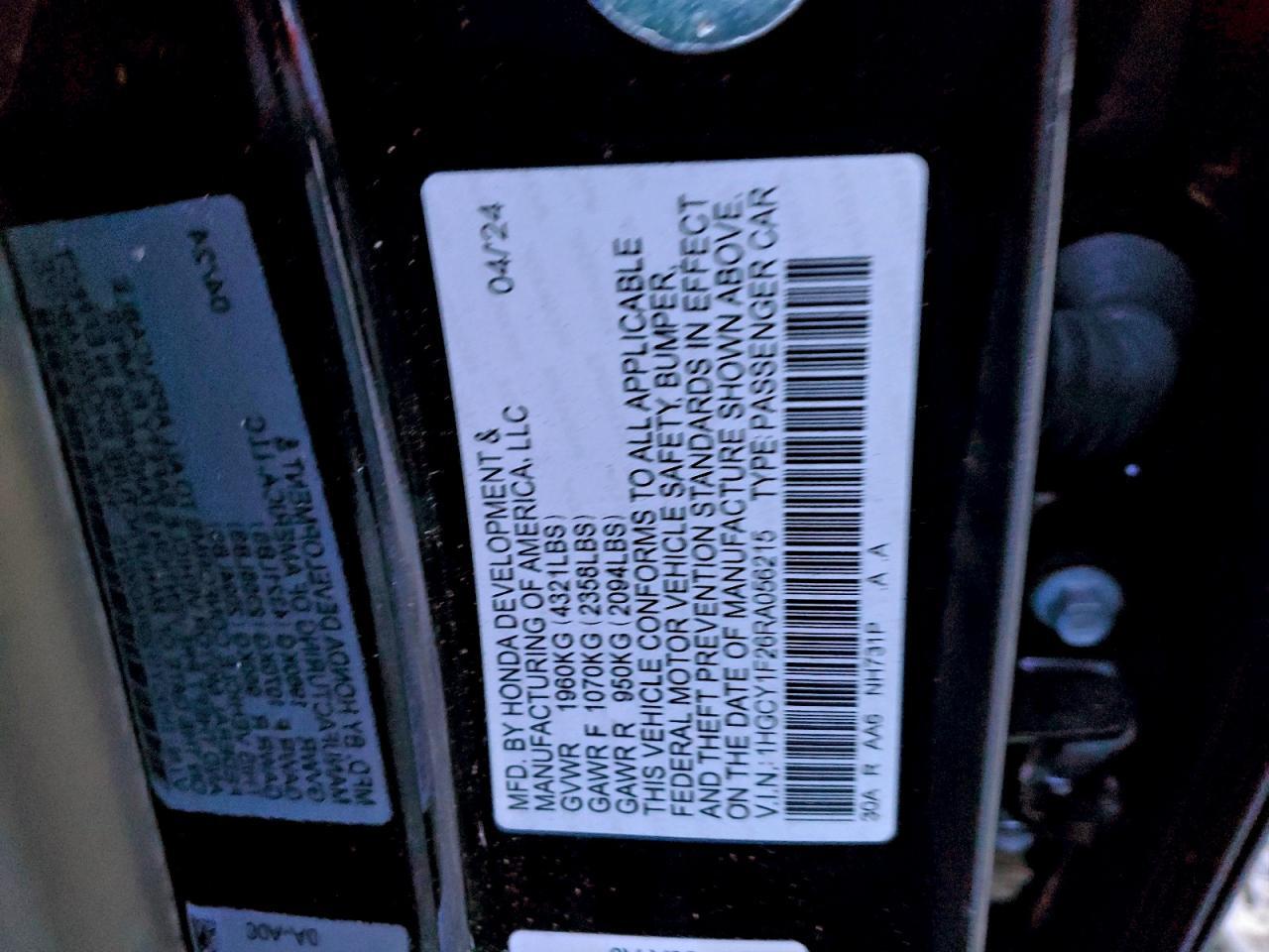 2024 Honda Accord lx