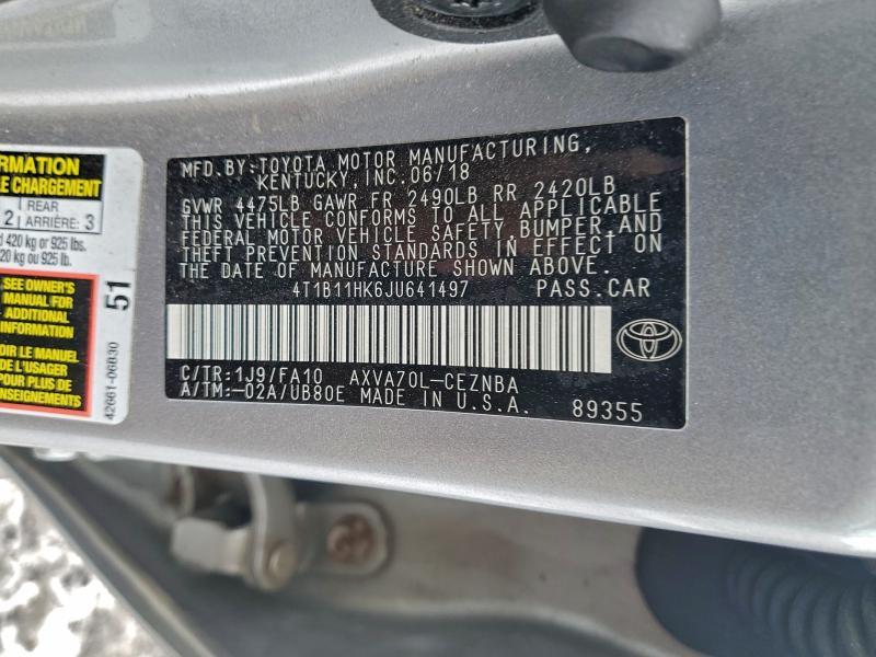 2018 Toyota Camry l